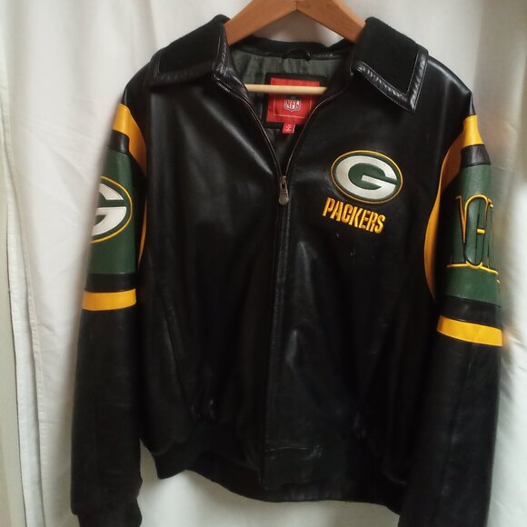Green Bay Packer NFL leather jacket, XL - Picture 1 of 5